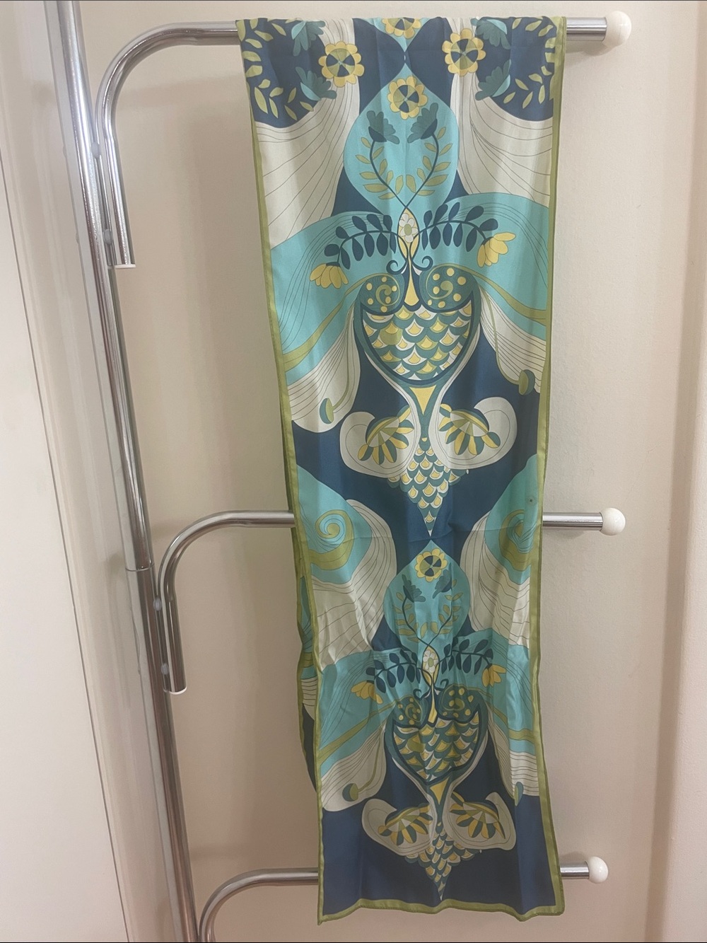 Turquoise & Navy Decorative Scarf